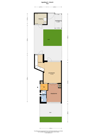Floorplan - Agaatlaan 9, 3523 CN Utrecht